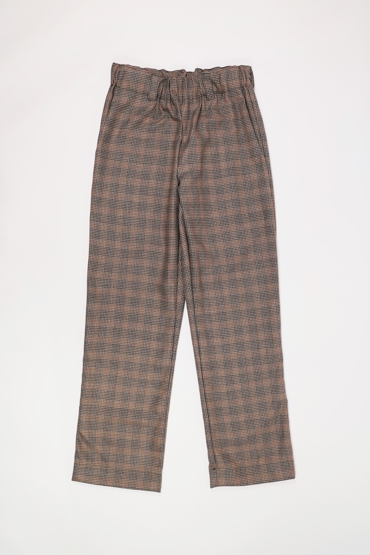 William Frederick - House Pant - Brown and Tan Hounstooth Plaid - Canoe Club